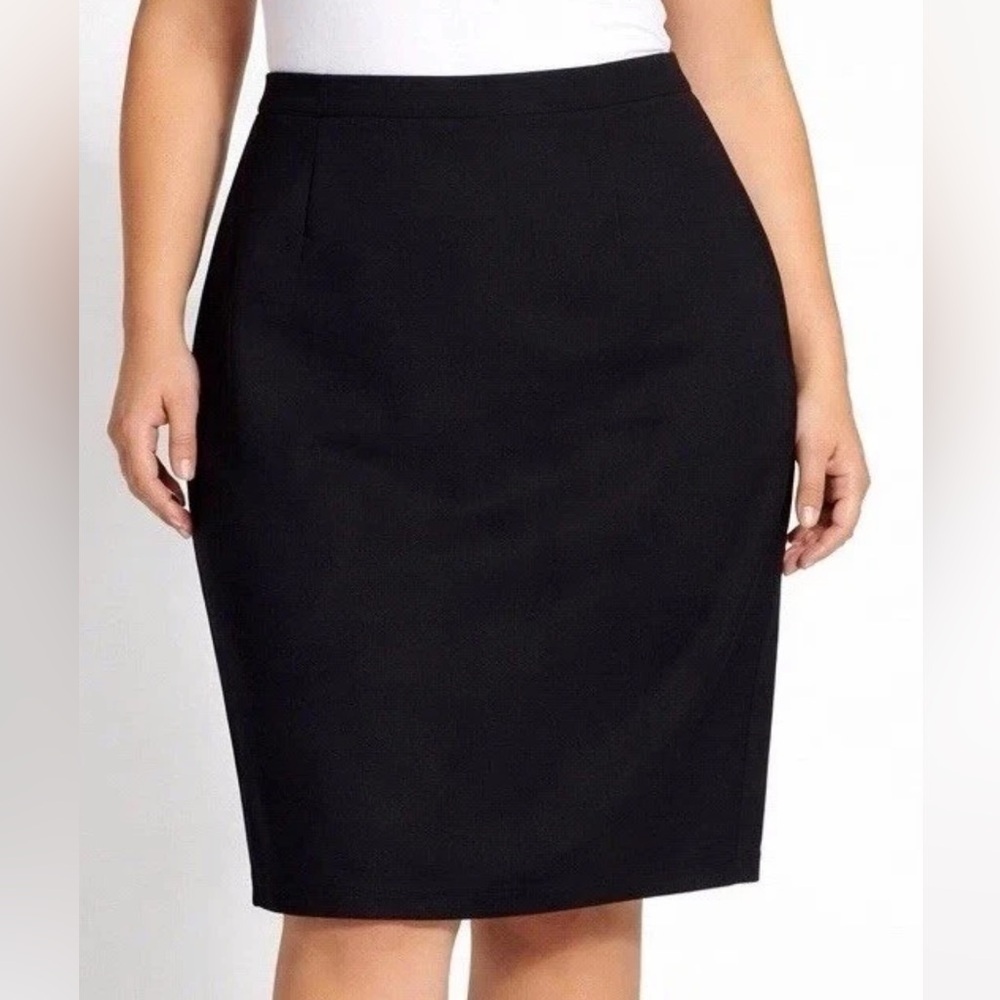 Style & Co Women's Black Classic Straight Lined Skirt Size 16